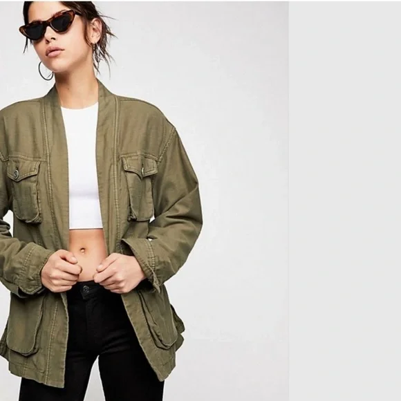 Free People In Our Nature Cargo Jacket Size Small - Picture 2 of 13